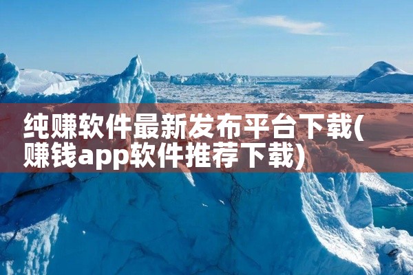 纯赚软件最新发布平台下载